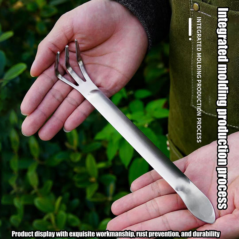 Bonsai Garden Rake - 1Pc Stainless Steel Root Rake 3-Prong