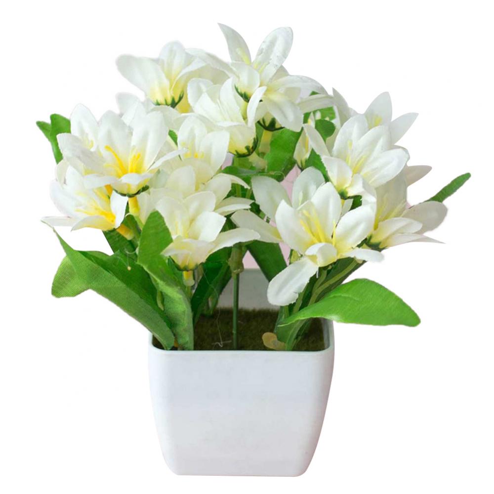 15cm Artificial Lily Flower Pl - Bonsai Garden Cafe ulasan dan harga