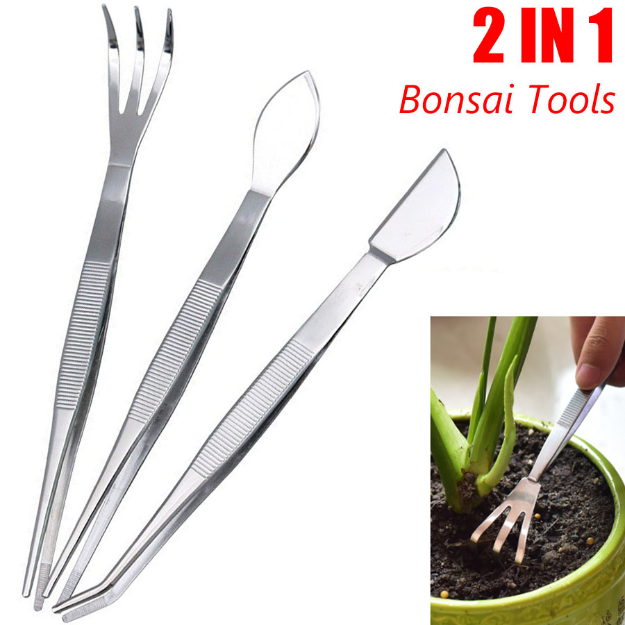 2-in-1 304 Stainless Steel Pro - Bonsai Garden Rake ulasan dan harga