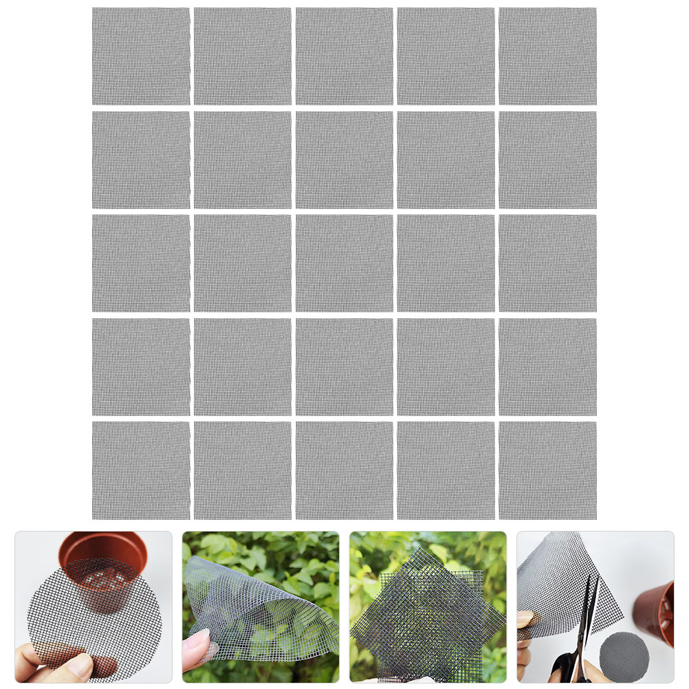 50Pcs Flower Pot Hole Mesh Pad - Bonsai Garden Cafe ulasan dan harga