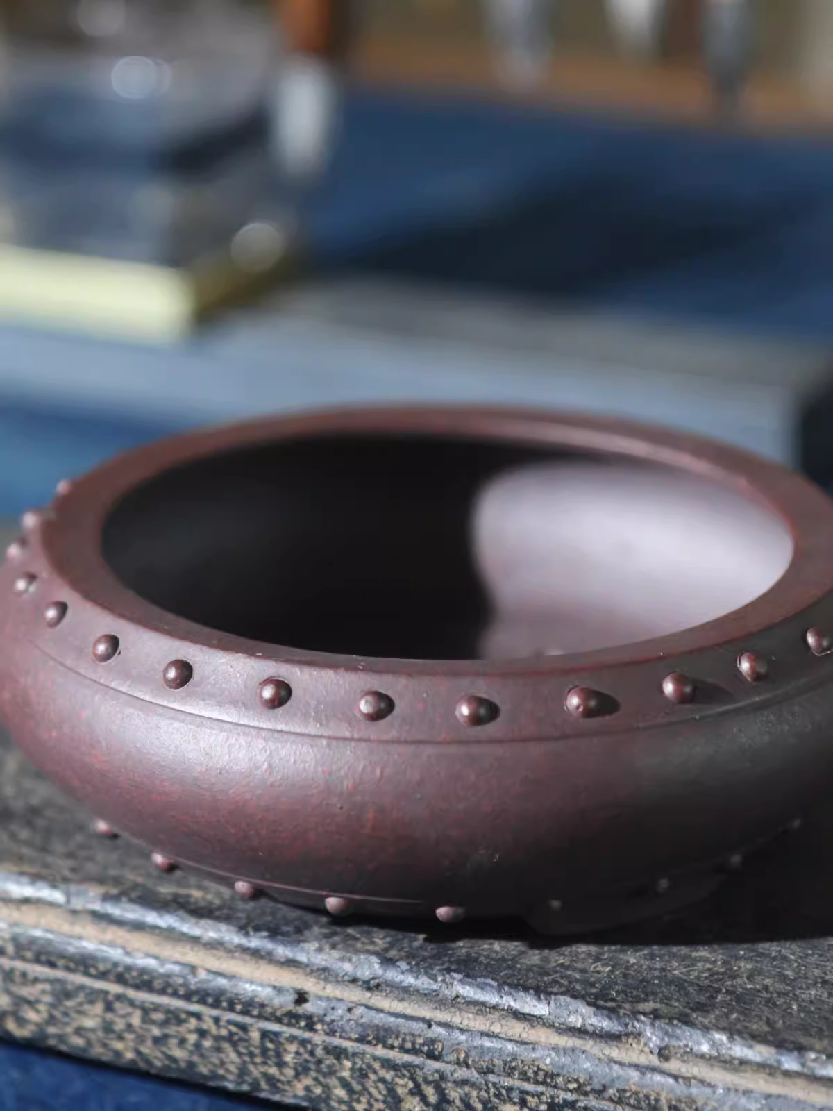 Ceramic Circle Bonsai Pot, Mad - Bonsai Garden With Sand ulasan dan harga