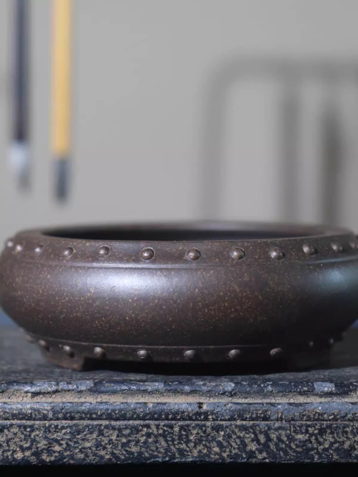 Ceramic Circle Bonsai Pot, Mad - Bonsai Garden With Sand ulasan dan harga
