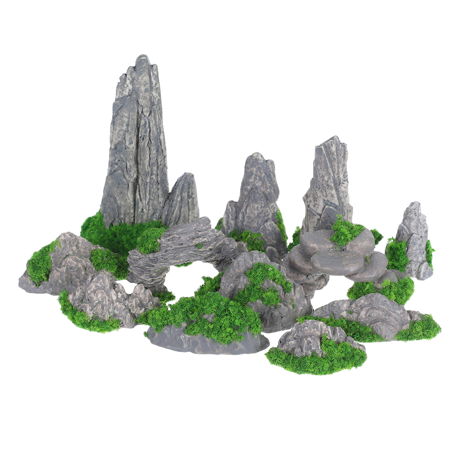 12Pcs Resin Mini Landscape Mou - Bonsai Garden With Sand ulasan dan harga
