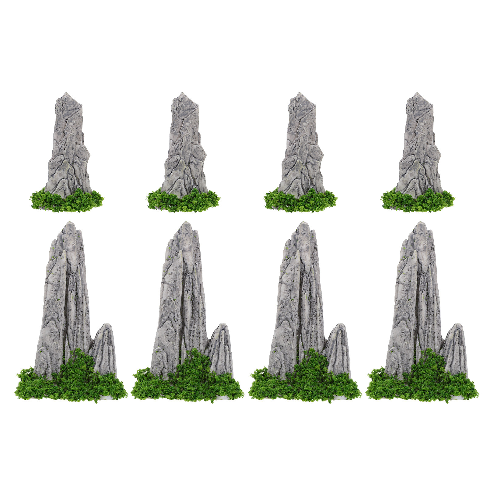 8Pcs Mini Resin Rockery Orname - Bonsai Garden With Sand ulasan dan harga