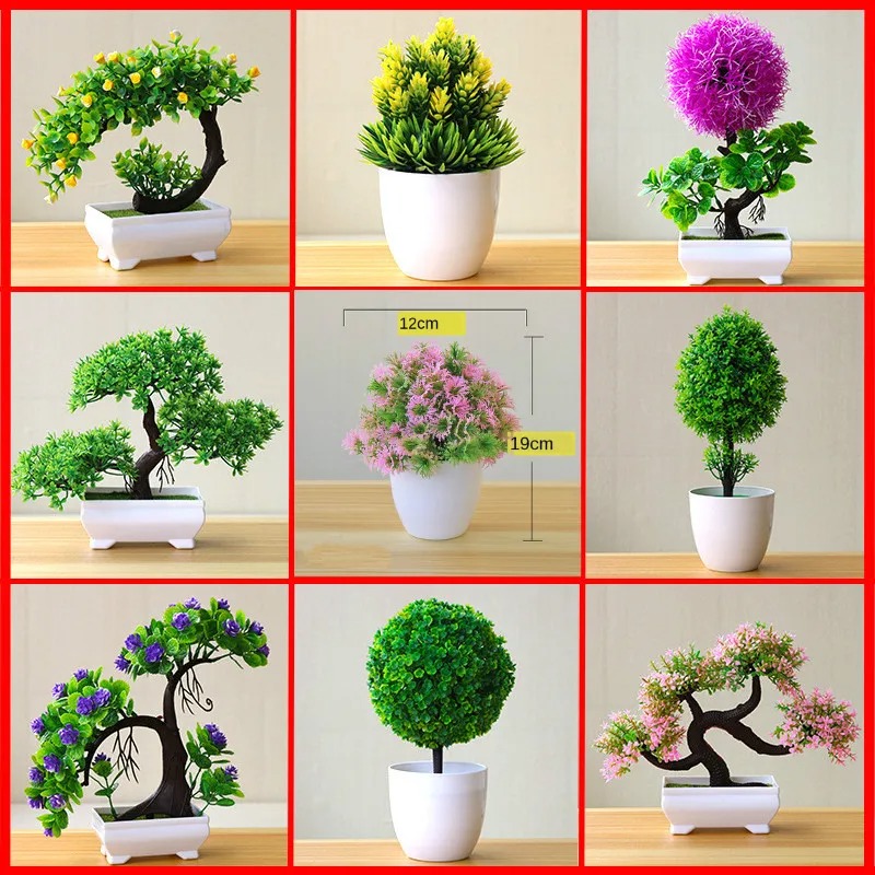 Artificial Small Tree Potted P - Bonsai Garden For Home ulasan dan harga