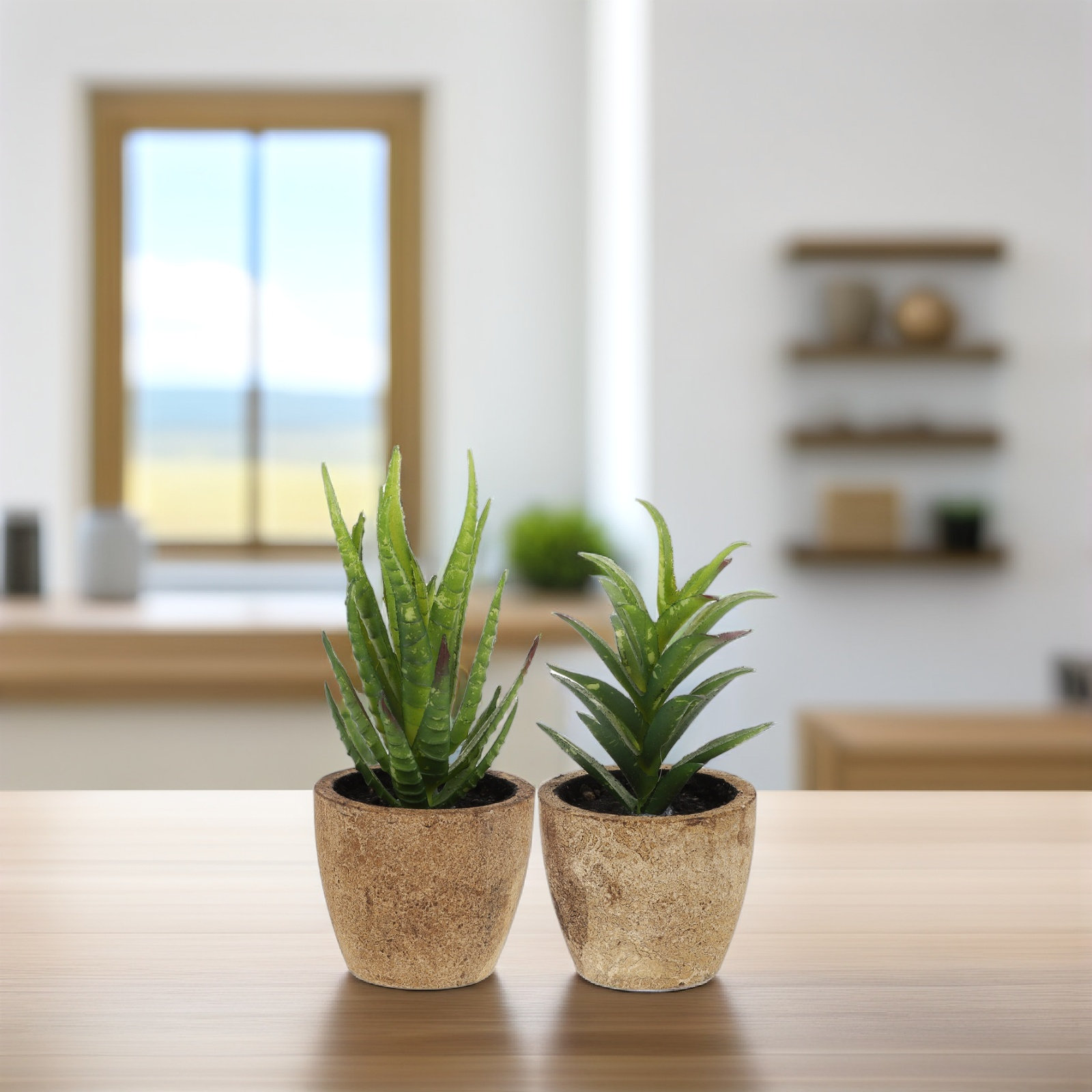 4Pcs Simulation Succulent Bons - Bonsai Garden Cafe ulasan dan harga