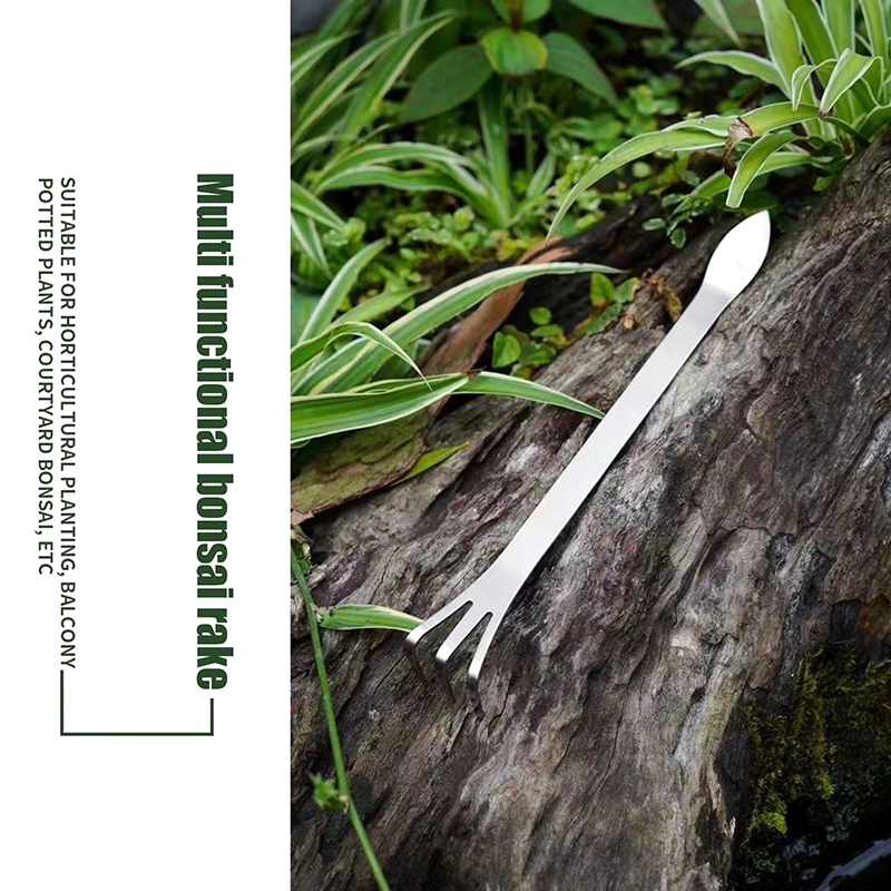 1Pc Stainless Steel Root Rake  - Bonsai Garden Rake ulasan dan harga