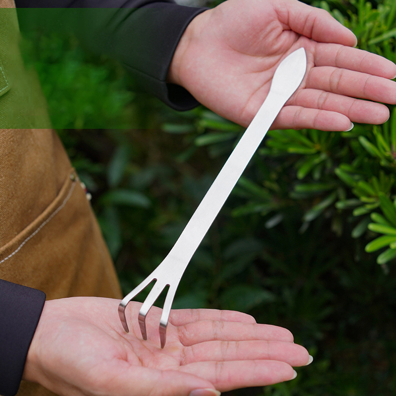 1Pc 3-Prong Loosen Soil Tool H - Bonsai Garden Rake ulasan dan harga