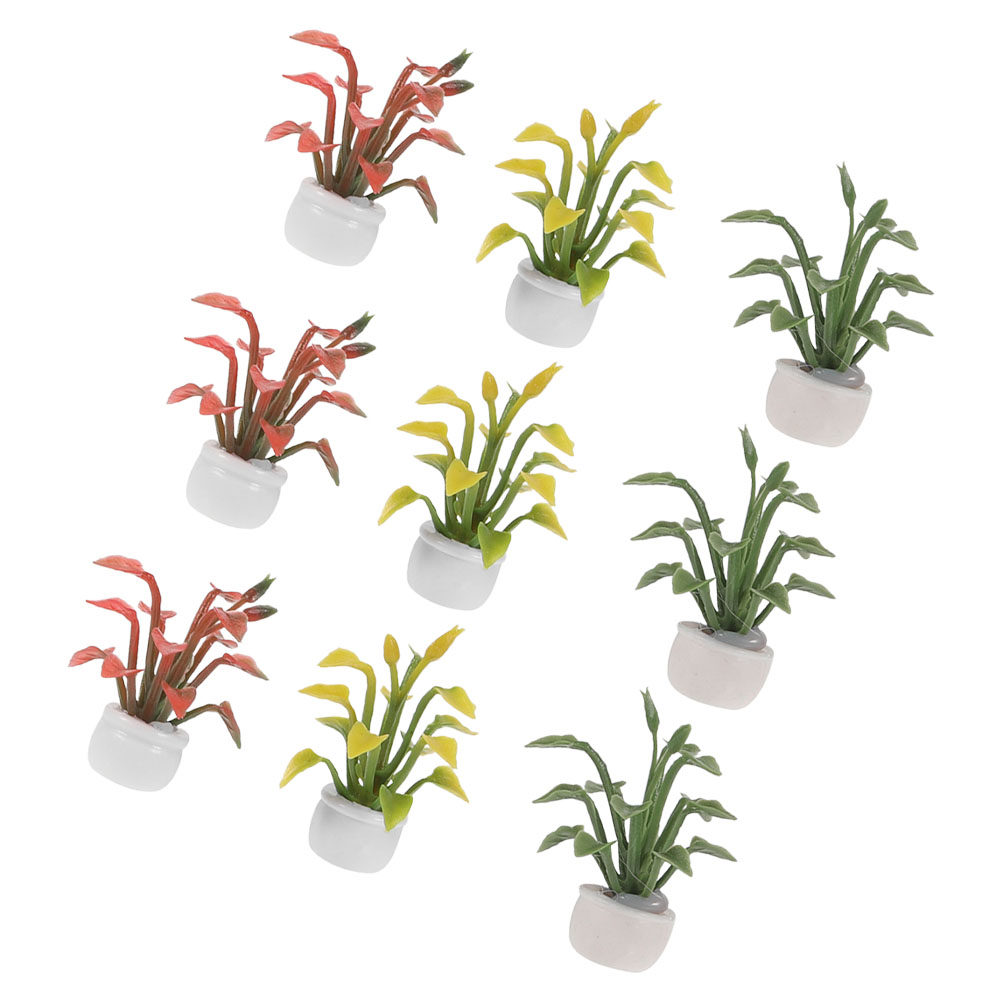 9Pcs Miniature Potted Plant Re - Bonsai Garden With Sand ulasan dan harga