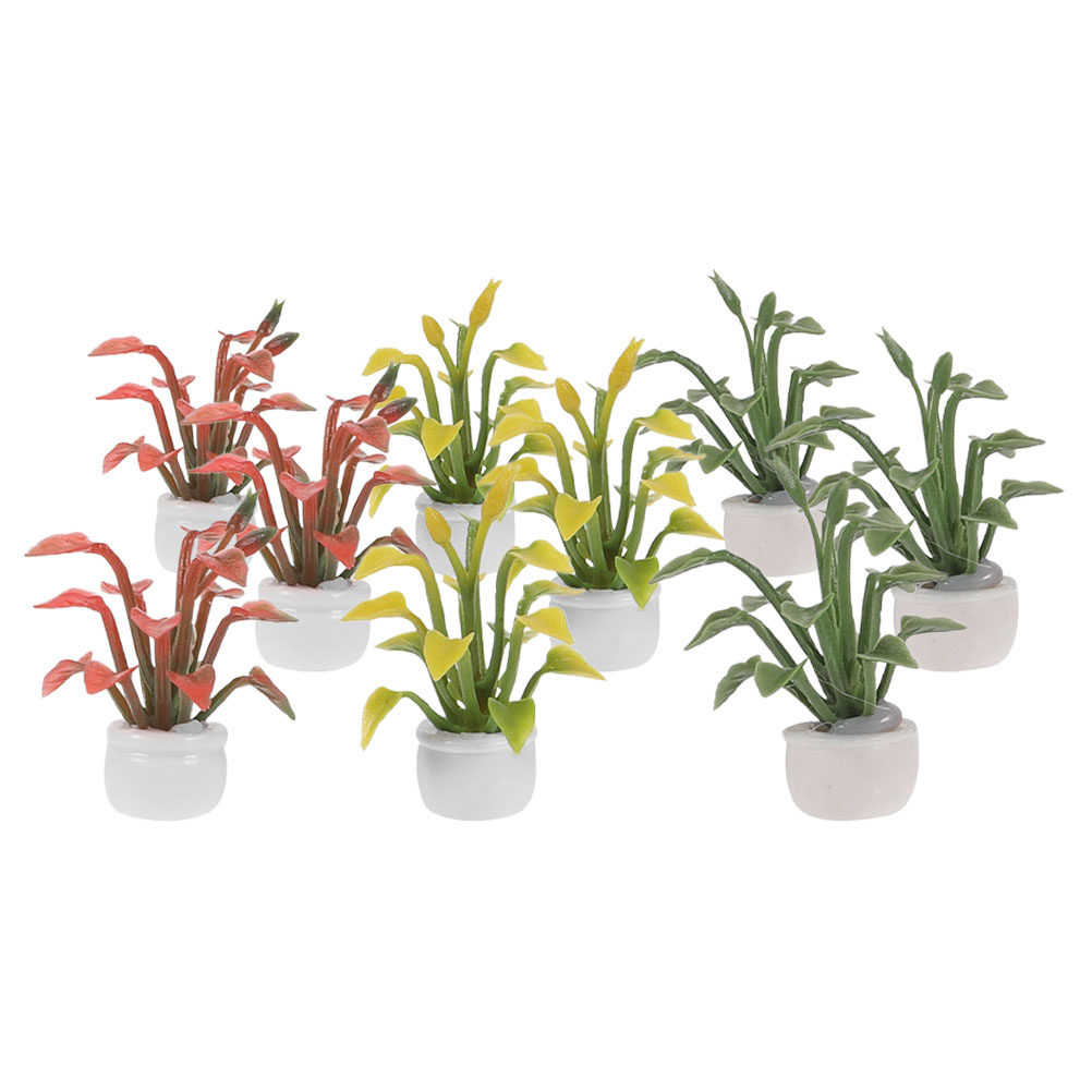 9Pcs Miniature Potted Plant Re - Bonsai Garden With Sand ulasan dan harga
